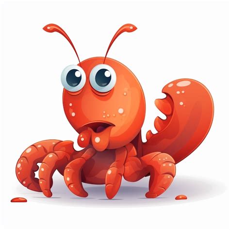 Premium AI Image Cartoon Crab With Big Eyes And A Big Tail Generative Ai