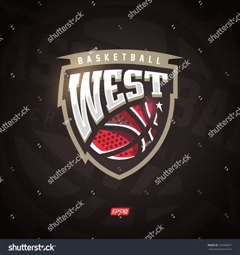 Modern Professional Vector West Logo Basketball Stock Vector (Royalty ...