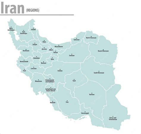 Premium Vector Iran Map Illustration Vector Detailed Iran Map With