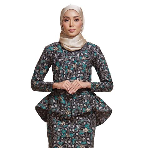 Kebaya Peplum Batik Kaisara Code KS22 Shopee Malaysia