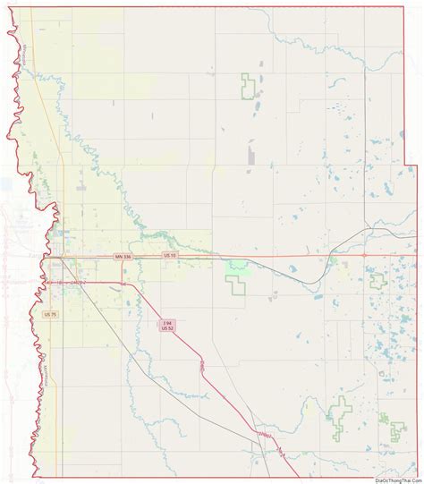 Map of Clay County Minnesota Địa Ốc Thông Thái