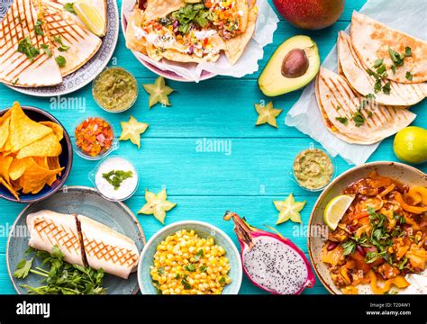 Mexican Food Background Stock Photo Alamy