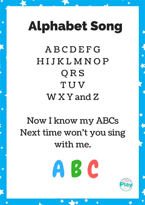 Abc alphabet song printable and activity ideas – Artofit