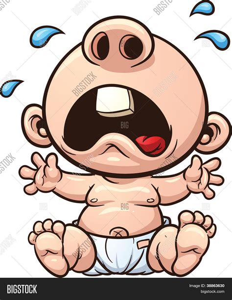 Cartoon Baby Crying Vector Clip Vector Photo Bigstock