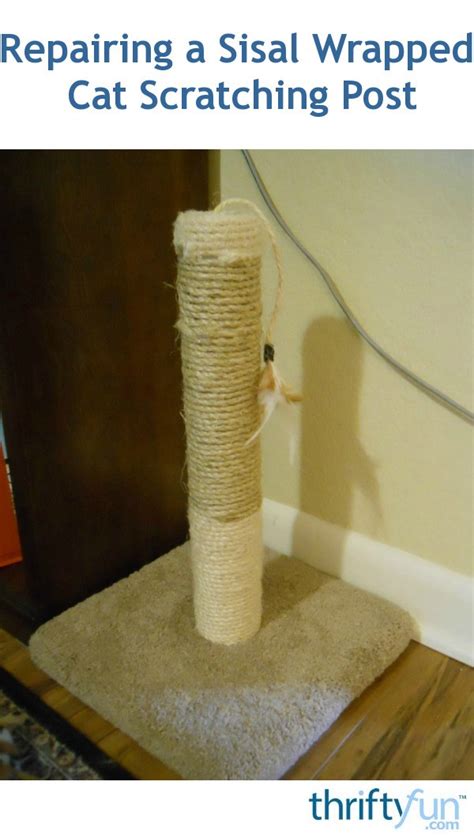 Repairing a Sisal Wrapped Cat Scratching Post | ThriftyFun