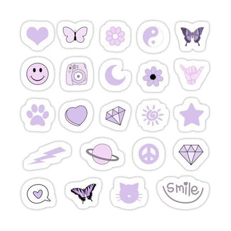 Purple Sticker Printable Coloring Stickers Sticker Design