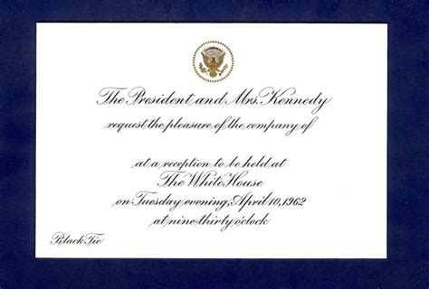 Kennedy White House Invitation Invitations Happy Birthday Beautiful