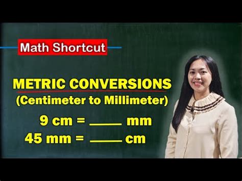 How To Convert Cm To Mm And Mm To Cm Metric Conversion Of Length