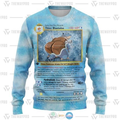 HOT Thicc Blastoise Pokemon Sweater Express Your Unique Style With BoxBoxShirt