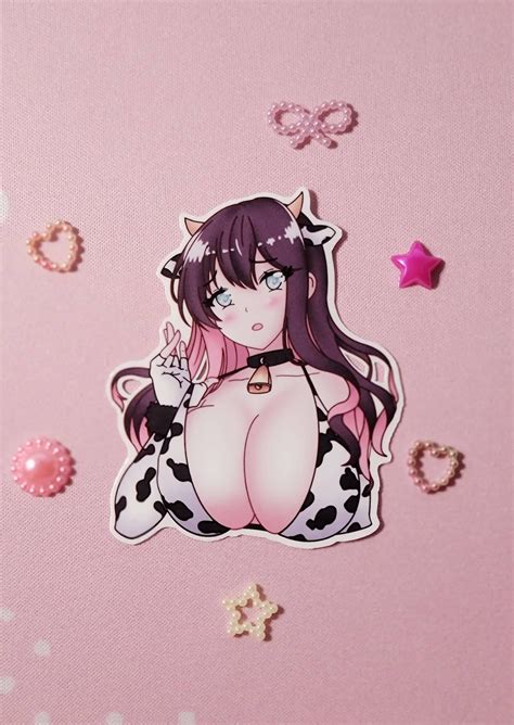 Ecchi Milk Waifu Sticker Ecchi Anime Girl Stickers Mommy Etsy Hong Kong