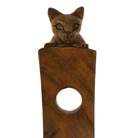 Porte Bouteilles En Bois De Suar Chat