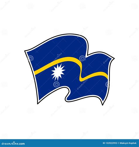 Nauru National Flag Vector Illustration Yaren Stock Vector