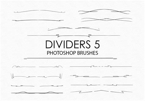 Free Hand Drawn Dividers Photoshop Brushes Free Photoshop Brushes