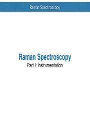 Introduction To Raman Spectroscopy Instrumentation And Theory Course