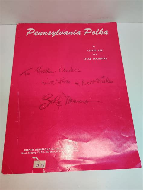 Pennsylvania Polka Sheet Music by Lester Lee and Zeke Manners | Etsy