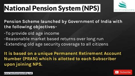 What Is Nps Benefits National Pension System