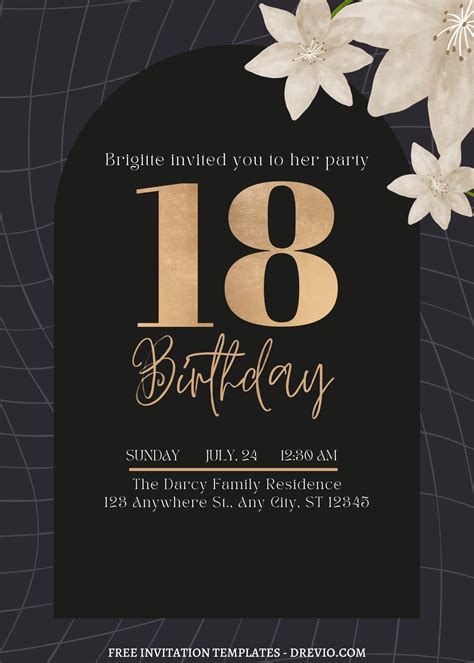 8+ Gorgeous Geometric Floral Canva Invitation Templates | Download ...