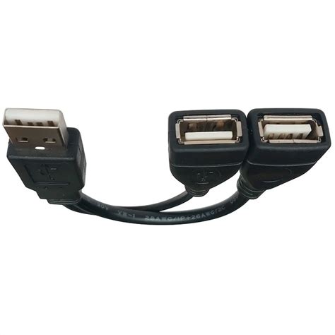 1 Stecker Auf 2 Buchse USB 2 0 Verl Ngerung Leitung Y F Rmiges