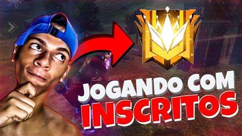 FREE FIRE AO VIVOJOGANDO INSCRITOS CS RANK DE CRIA RUMO AO