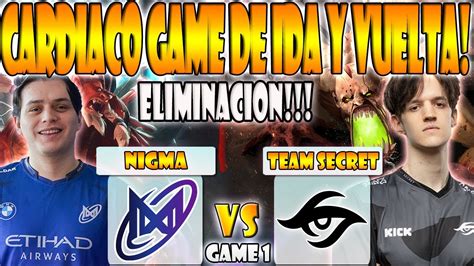 NIGMA VS TEAM SECRET BO3 GAME 1 ELIMINACION MATTHEW MIRACLE SUMAIL VS