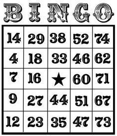 Free Bingo Clipart Black And White, Download Free Bingo Clipart Black ...