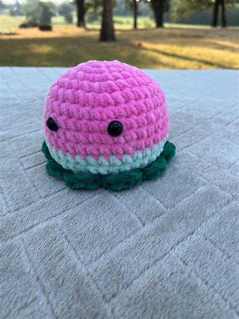 Watermelon Crochet Octopus Crochet Mini Octopus Pink Octopus Octopus