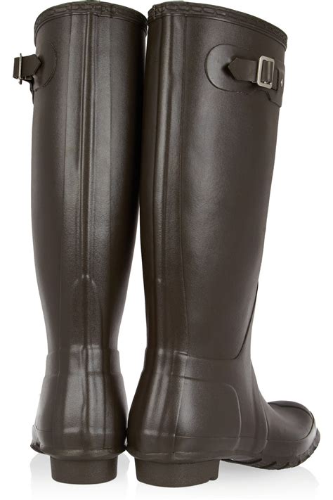 Hunter Original Tall Wellington Boots In Brown Lyst