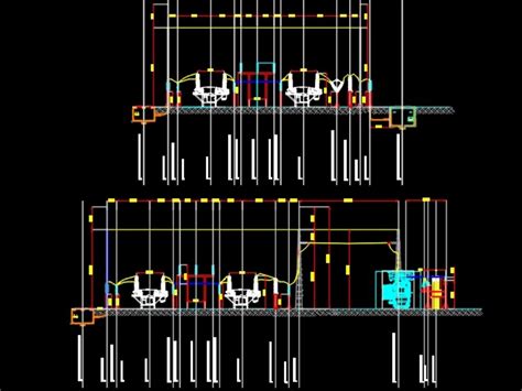 Corte Subestacion Electrica Con Modulo Hibrido En Autocad Librer A Cad