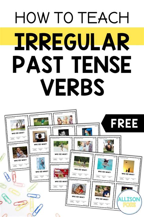 A Better Way To Teach Past Tense Verbs In Speech Therapy Irregular Past Tense Verbs Speech