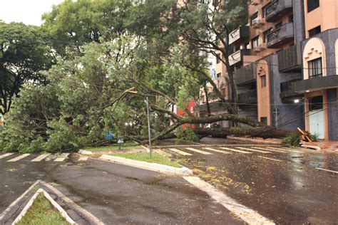 Rajadas De Vento A Km H E Chuva De Granizo Provocam Destrui O Em