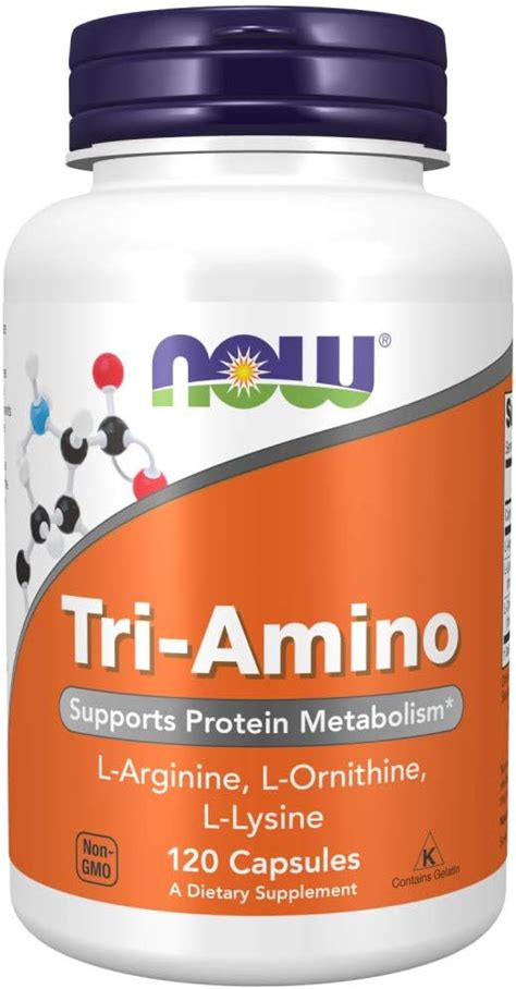 Amazon NOW Foods Supplements Tri Amino With L Arginine L