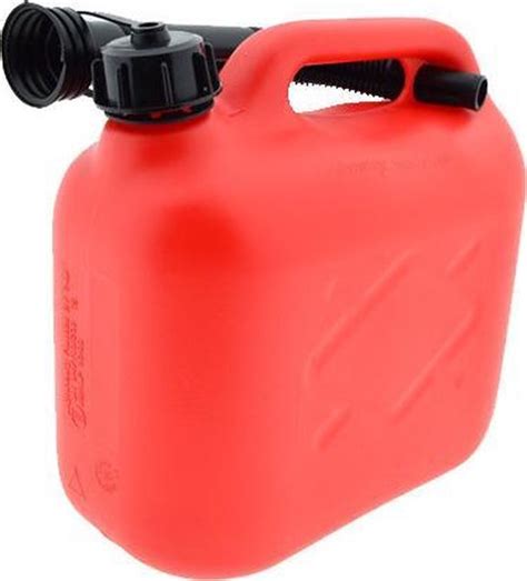 Jerrycan Rood Voor Brandstof Liter Inclusief Schenktuit Benzine