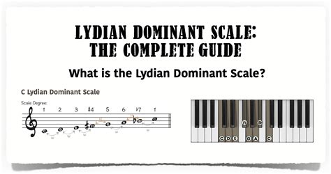 lydian scale piano chart Lydian mode: 5 patterns