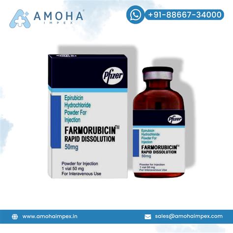 Epirubicin Hydrochloride 50mg Injection Farmorubicin Pfizer Ltd At Rs