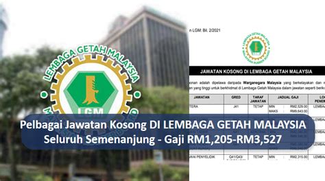 Pelbagai Jawatan Kosong Di LEMBAGA GETAH MALAYSIA Seluruh Semenanjung