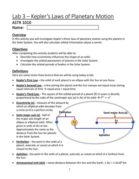 Keplers Laws Lab Kelpwea Laws Lab Lab Keplers Laws Of