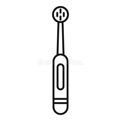 Electric Toothbrush Anatomy Icon Simple Style Stock Vector