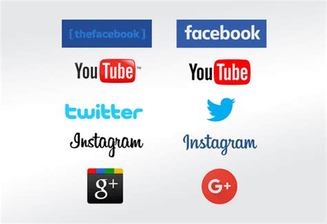 The Logos For Social Media Are Shown Here