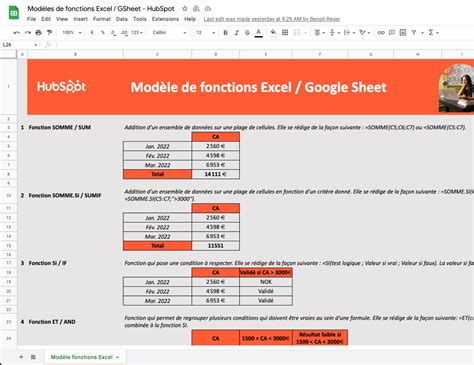 Les Mod Les Indispensables Pour Ma Triser Excel Et Google Sheets