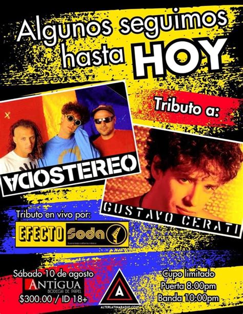 Tributo A Soda Stereo Y Gustavo Cerati Etiqueta Tijuana Eventos