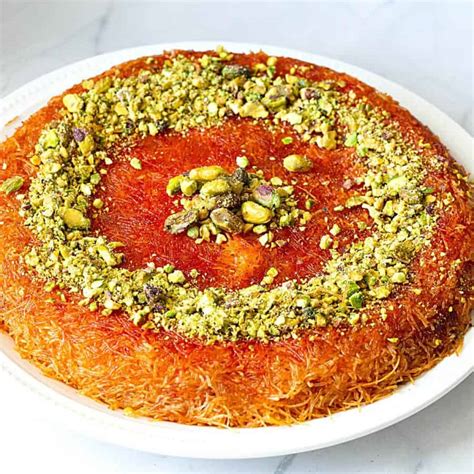 Baked Cheese Knafeh Recipe Middle Eastern Pastry Veena Azmanov Kitchen