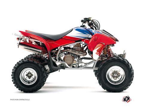 Honda 400 TRX ATV Stage Graphic Kit Blue Red Kutvek Kit Graphik