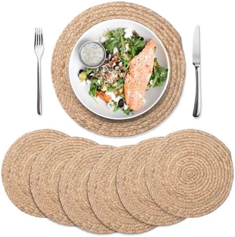 Amazon Round Placemats Set Of Woven Placemats Rattan