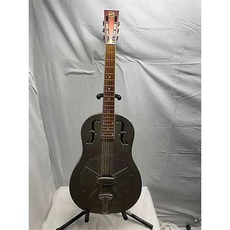 Used National Resophonic Style O Resonator Guitar Weathered Steel Guitar Center