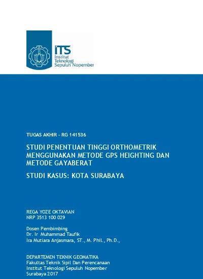 Studi Penentuan Tinggi Orthometrik Menggunakan Metode Gps Heighting Dan