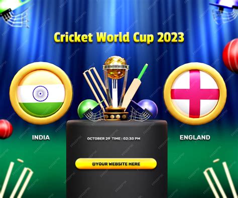 Premium PSD | Cricket world cup group stage india vs england match banner