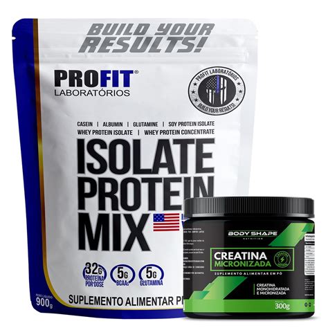 Kit Isolate Protein Mix Whey Protein G Profit Labs Creatina