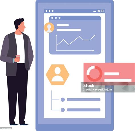 boy   graph profile stock illustration  image