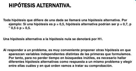 Hipotesis Nula Y Alternativa Ejemplos Resueltos Nuevo Ejemplo