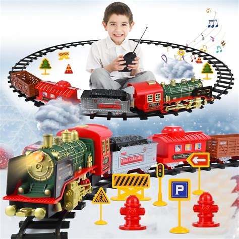 Hereneer Train Jouet pour Enfants Jouet de Train à Vapeur avec